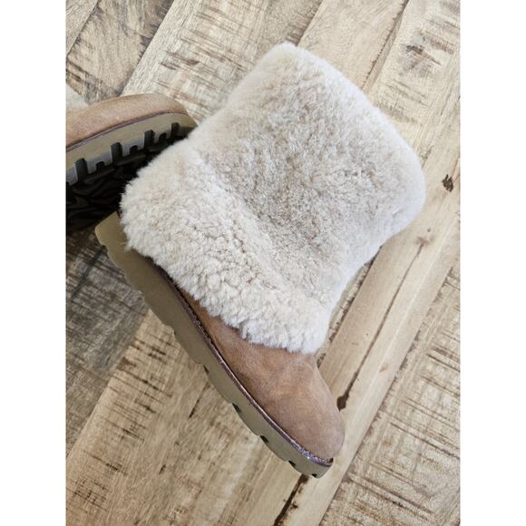 Ugg Maylin 3220 Chestnut Suede Shearling Boots Women's US Size 7 Y2K Preppy - Picture 14 of 16